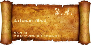 Waldman Abod névjegykártya